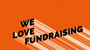 Vektorgrafik We love Fundraising
