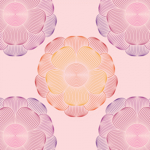 Linocut Flower Pattern